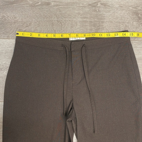 Old Navy Vintage Y2K Flat Front Wide Leg Chocolate Brown Dress Pants 4 - Picture 8 of 15
